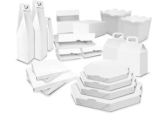 Embalagens brancas